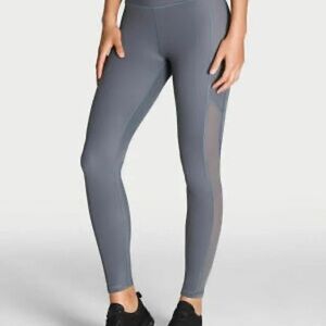 Victorias Secret - Sport - Full Length Leggings - Blue Grey - Medium - Pockets